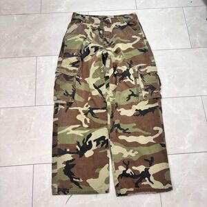 Vintage Y2K Mecca Camo Cargo Pants 34 Baggy Wide Leg Hip Hop Streetwear
